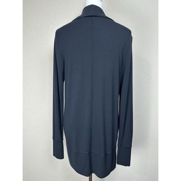 Athleta Women Open Front Cardigan Sweater Size S Black Soft Modal Boho Thumb - Picture 8 of 16
